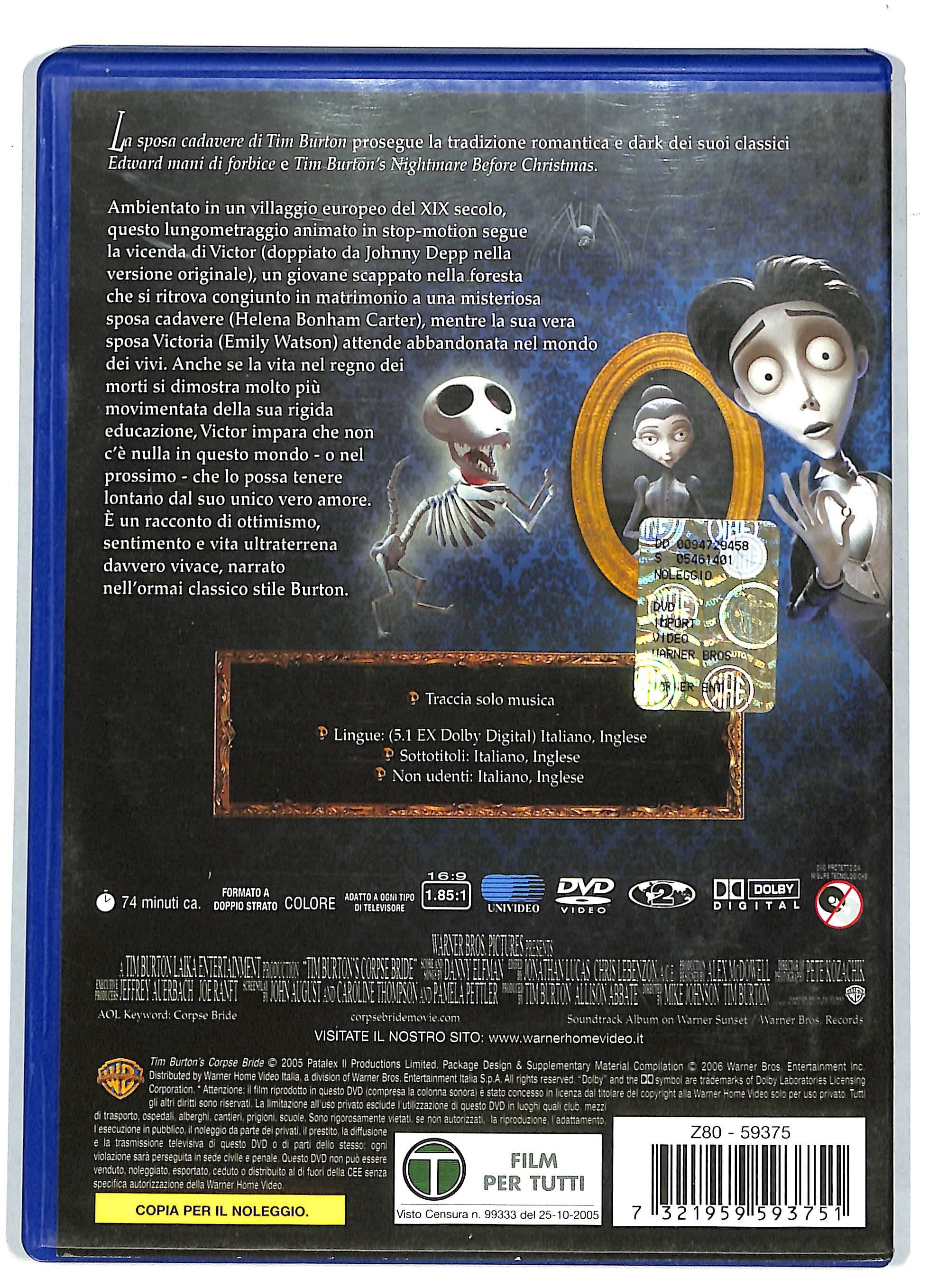 EBOND La sposa cadavere NOLEGGIO DVD DB744152 - Image 2