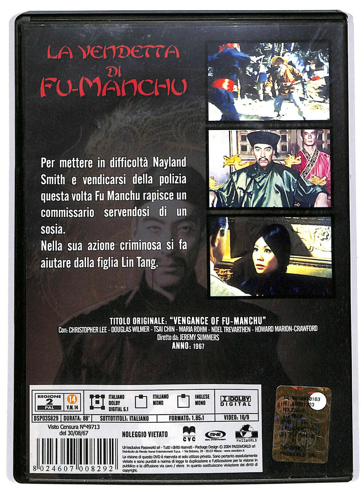 EBOND La Vendetta Di Fu Manchu DVD DB744203 - Image 2