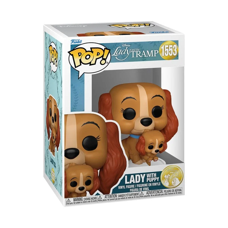 LADY AND THE TRAMP POP! DISNEY VINYL FIGURE LADY W/PUPPY 9 CM P039117 - Image 2