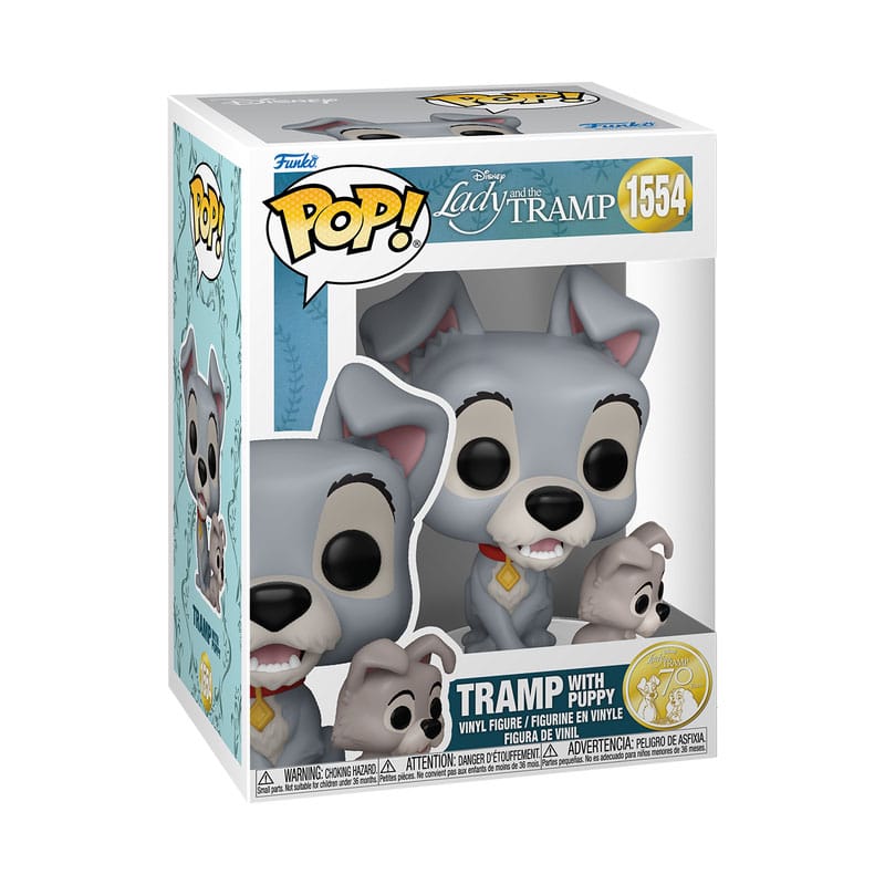 LADY AND THE TRAMP POP! DISNEY VINYL FIGURE TRAMP W/PUPPY 9 CM P039118 - Image 2