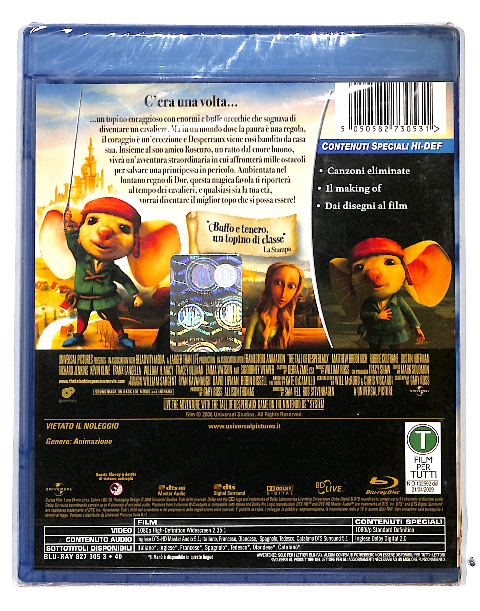 EBOND Le Avventure Del Topino Despereaux BLURAY DB718862 - Image 2