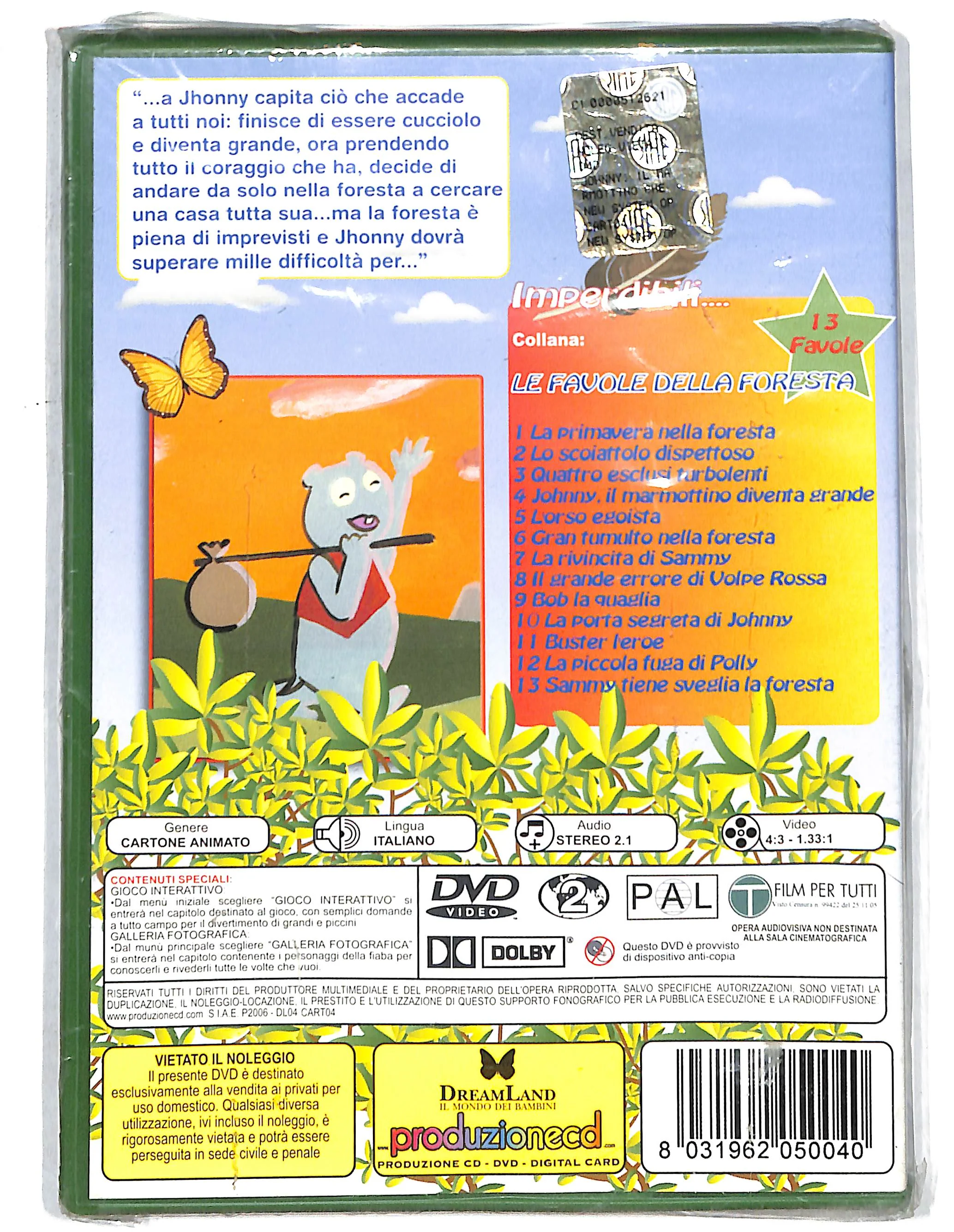 EBOND Le Favole della Foresta - Johnny il Marmottino Diventa Grande DVD DB705627 - Image 2