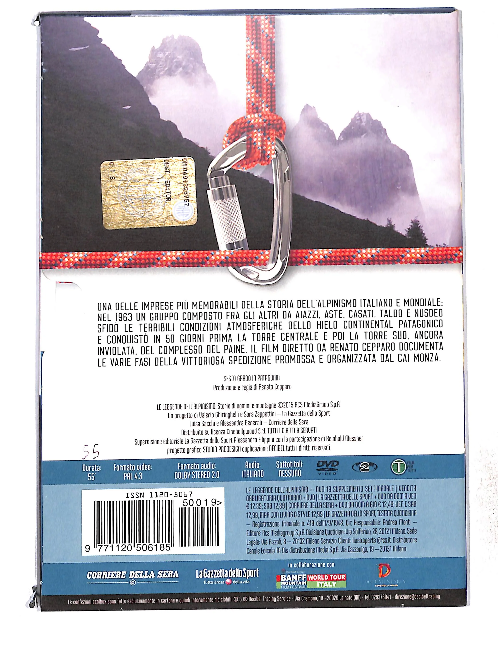 EBOND Le Leggende Dell'Alpinismo Vol.19 Sesto Grado in Patagonia DVD DB772837 - Image 2