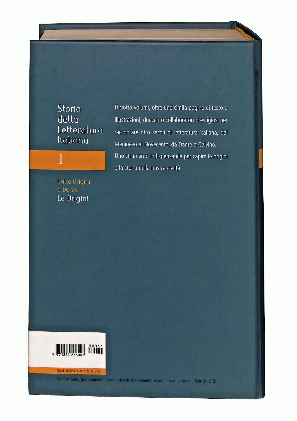 EBOND Le Origini Storia Della Letteratura Italiana 1 Il Sole Libro LI047679 - Image 2