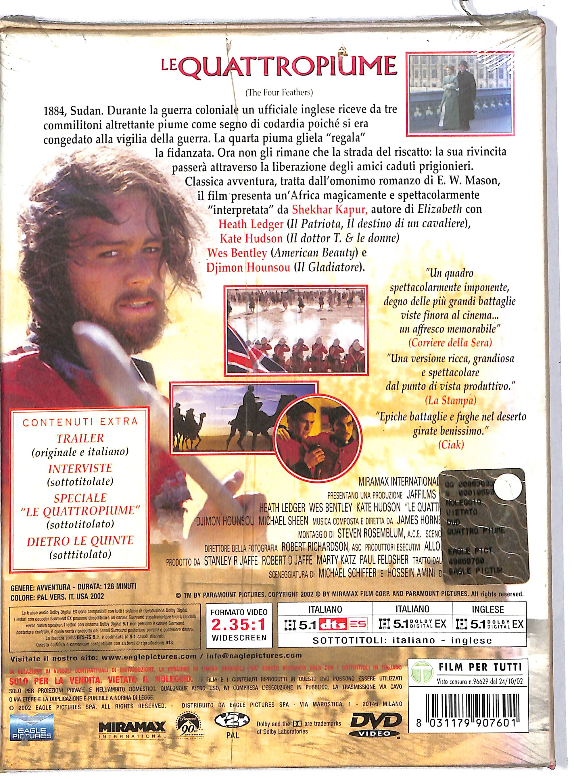 EBOND Le Quattro Piume (2 Dvd) DVD DB690111 - Image 2