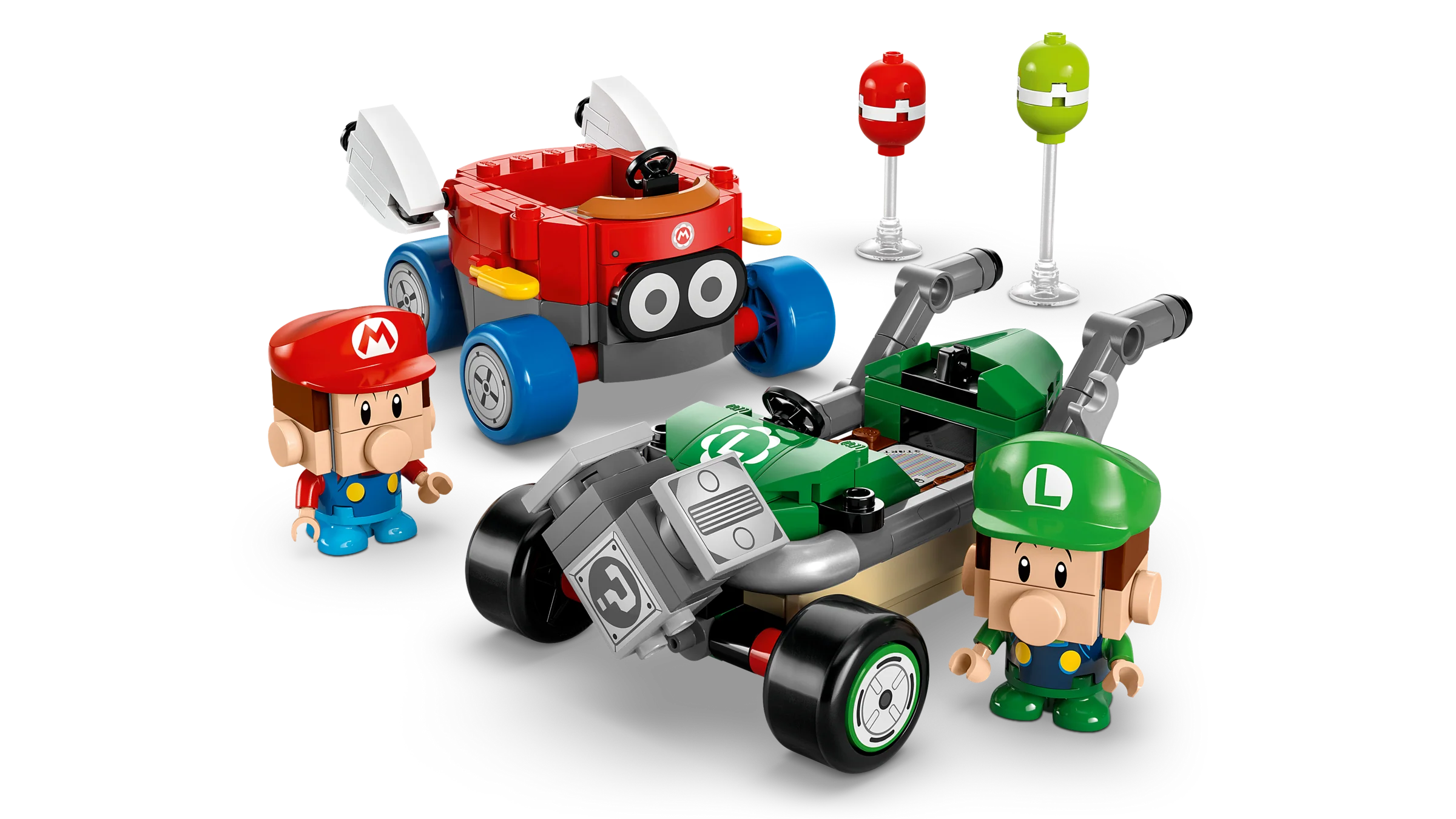 LEGO 72034 Super Mario: Mario Kart – Baby Mario vs. Baby Luigi - Image 4