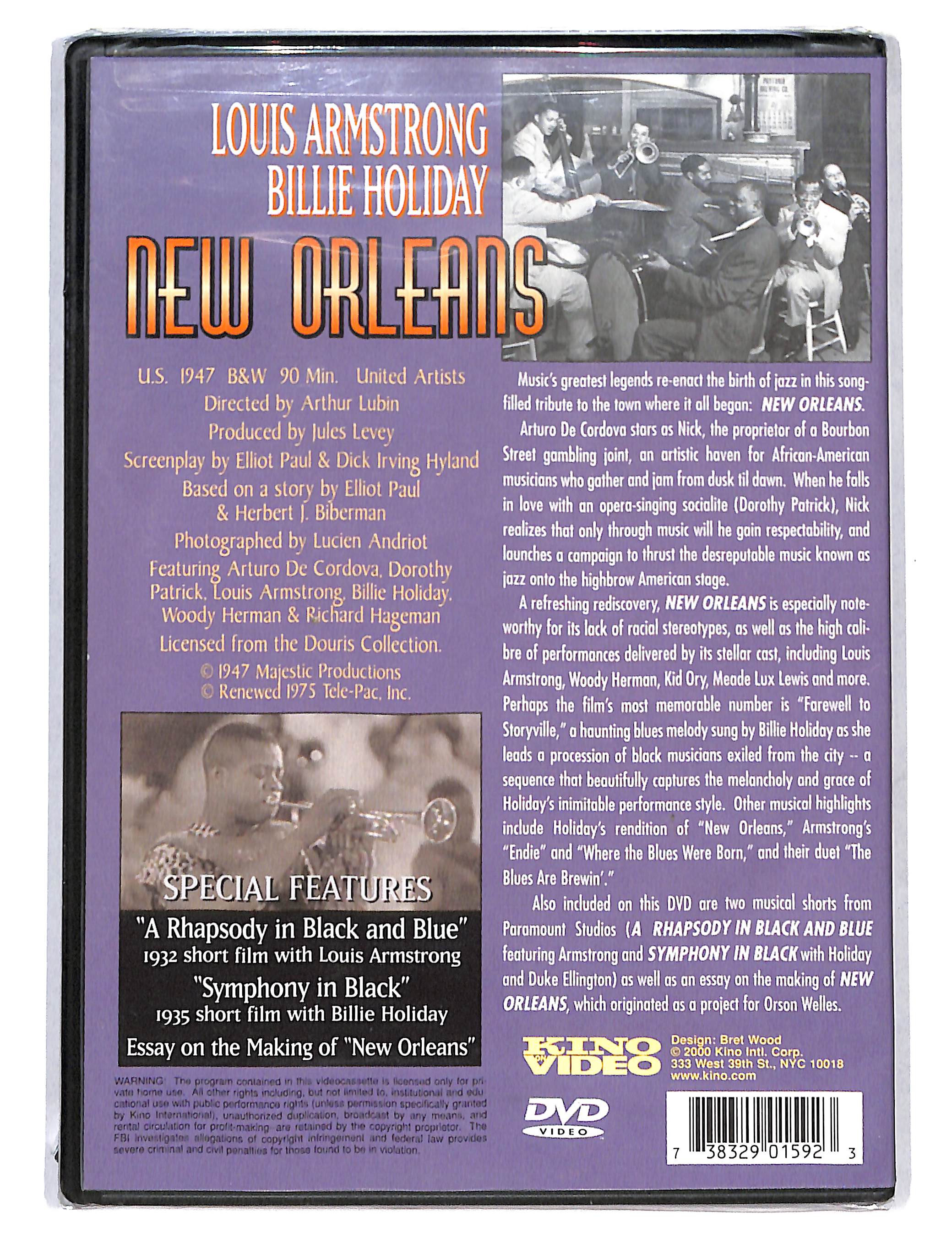 EBOND Louis Armstrong Billie Holiday - New Orleans DVD DB738145 - Image 2
