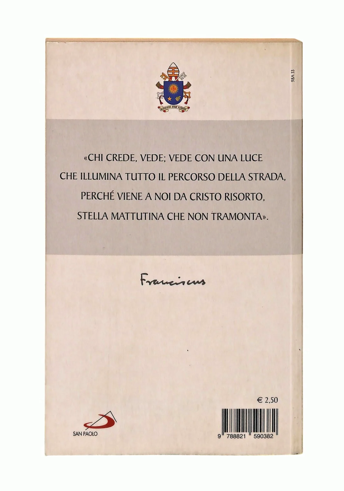 EBOND Lumen Fidei Papa Francesco San Paolo Libro LI047531 - Image 2