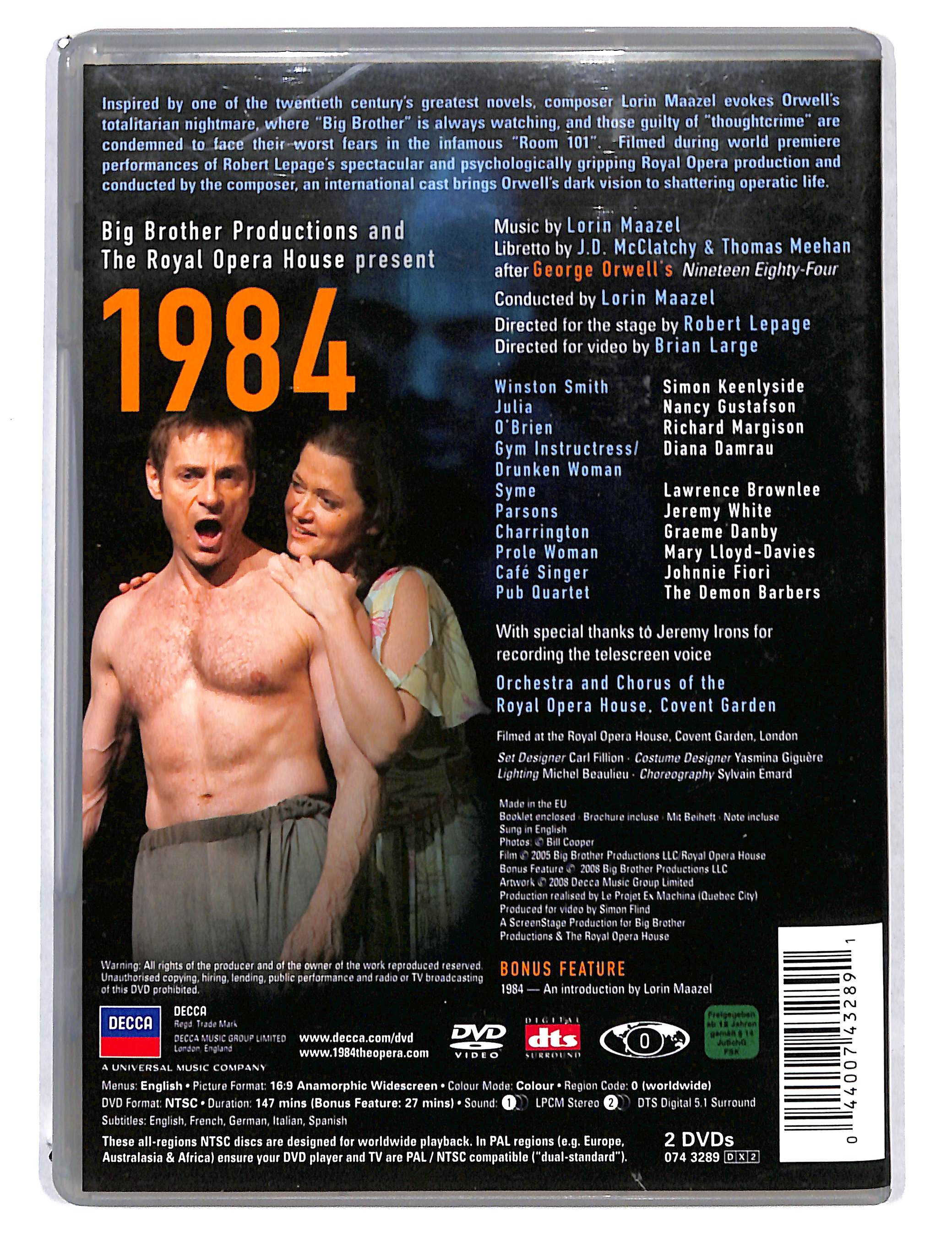 EBOND Maazel 1984 - Keenlyside Gustafson Margison DVD DB740108 - Image 2