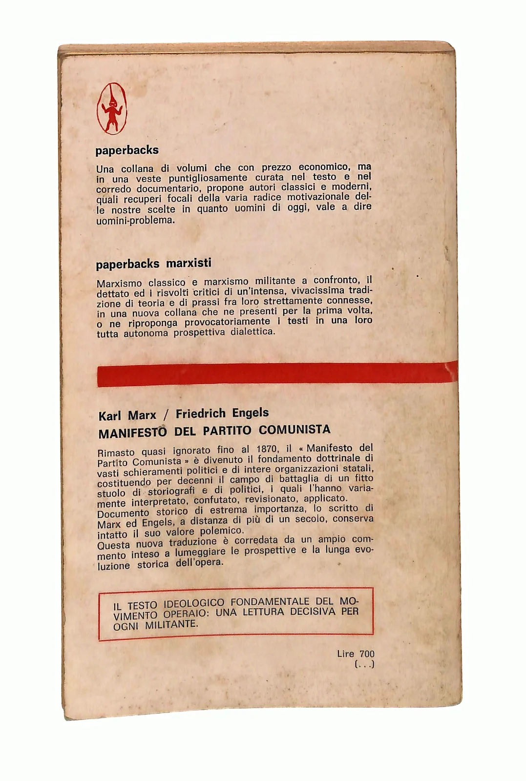 EBOND Manifesto Del Partito Comunista Marx Engels Newton 1976 Libro LI047159 - Image 2
