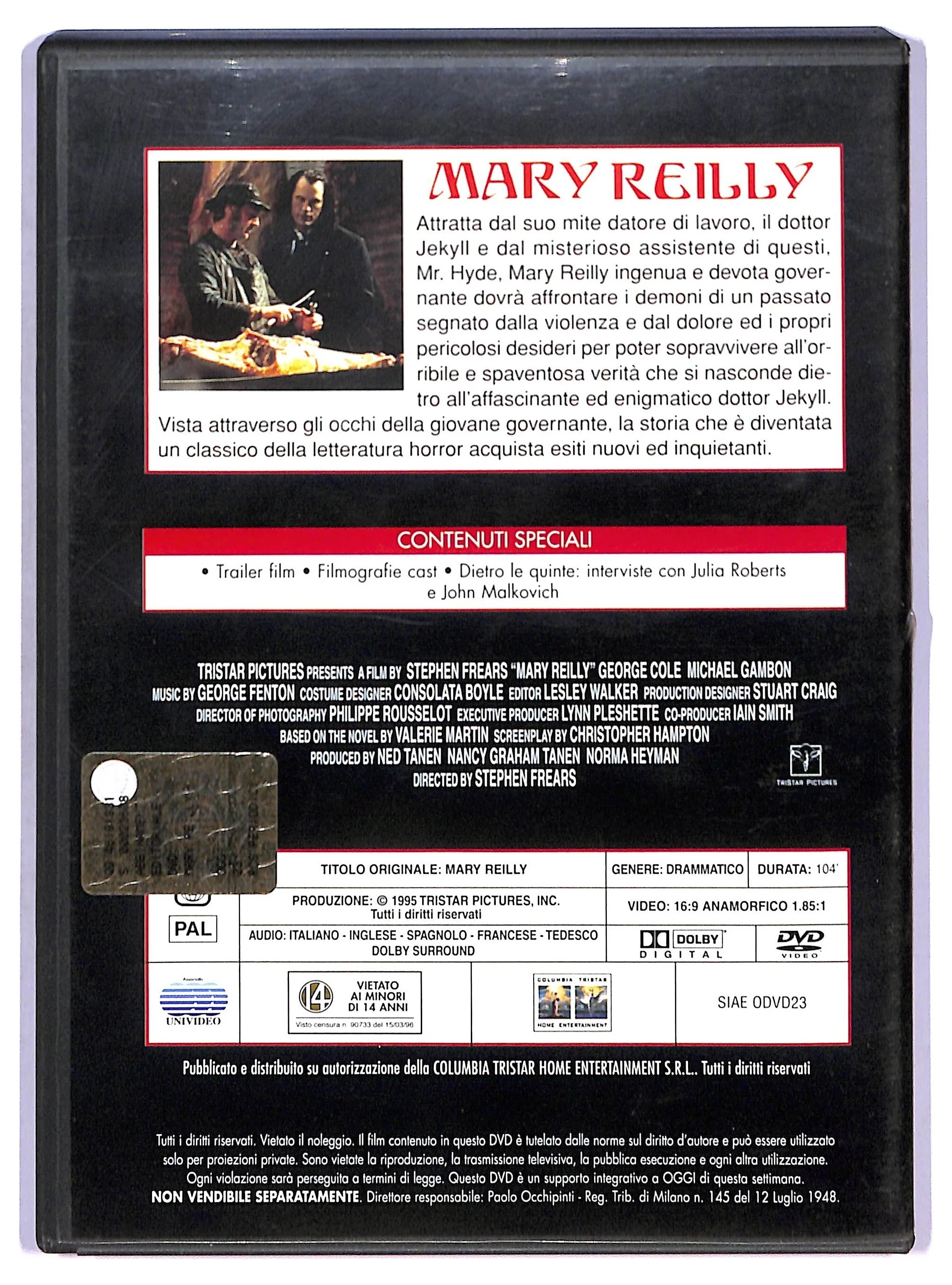 EBOND Mary Reilly EDITORIALE DVD DB729971 - Image 2