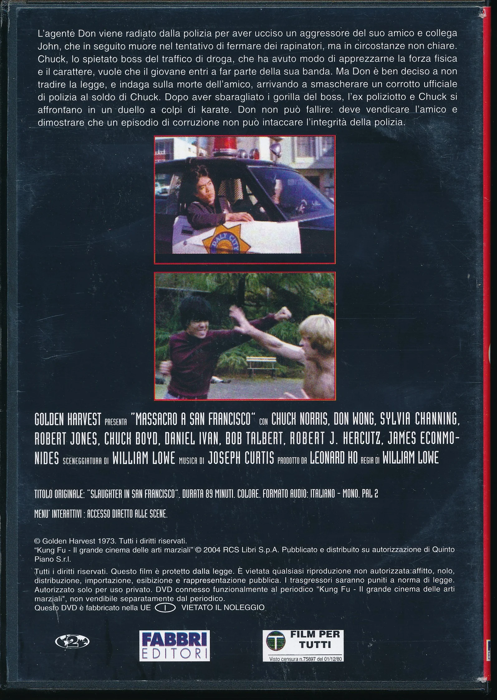 EBOND Massacro A San Francisco [Fabbri Editori] Kung Fu DVD DB725131 - Image 2