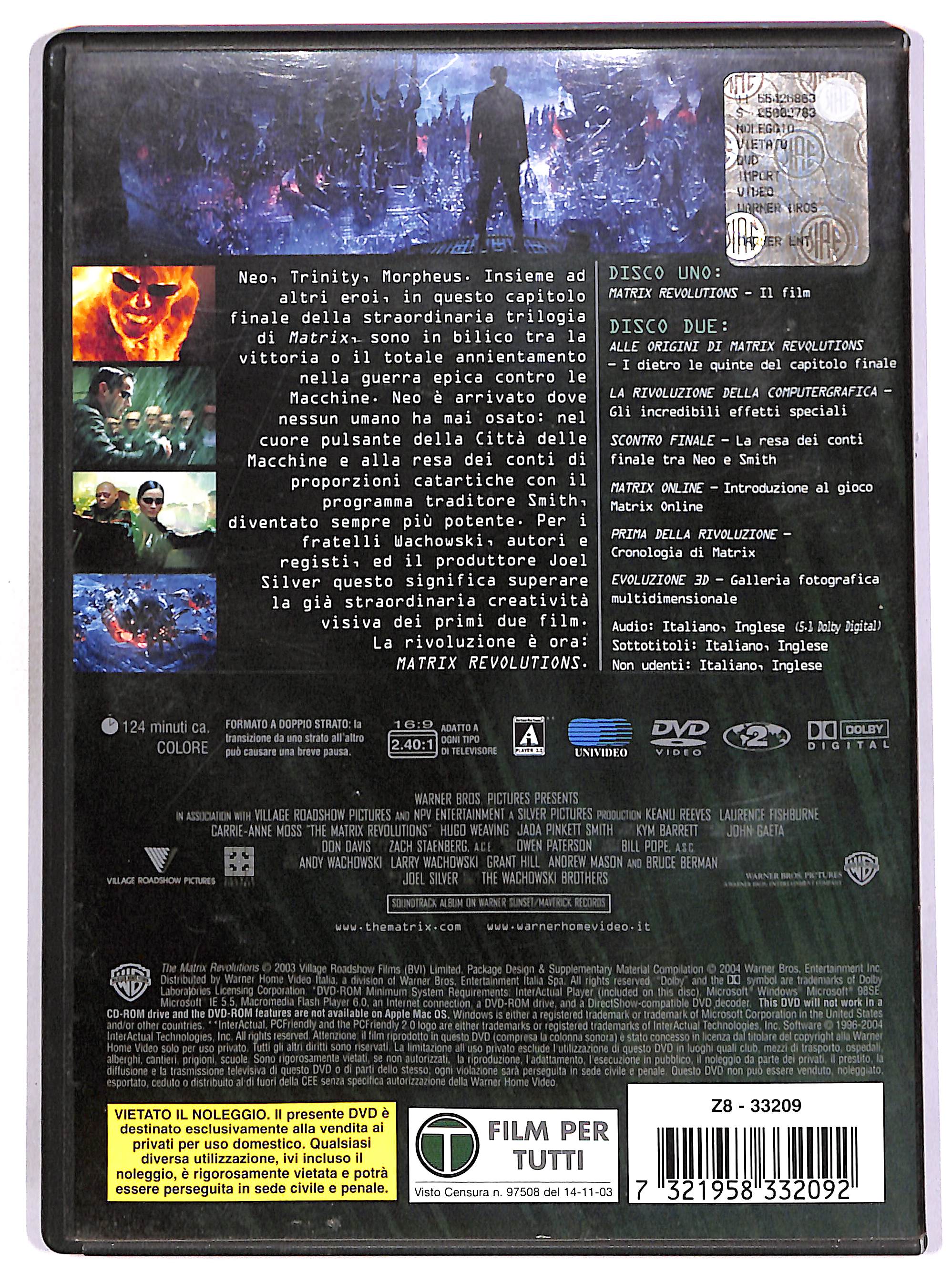 EBOND Matrix Revolutions (2 dischi) DVD DB727853 - Image 2