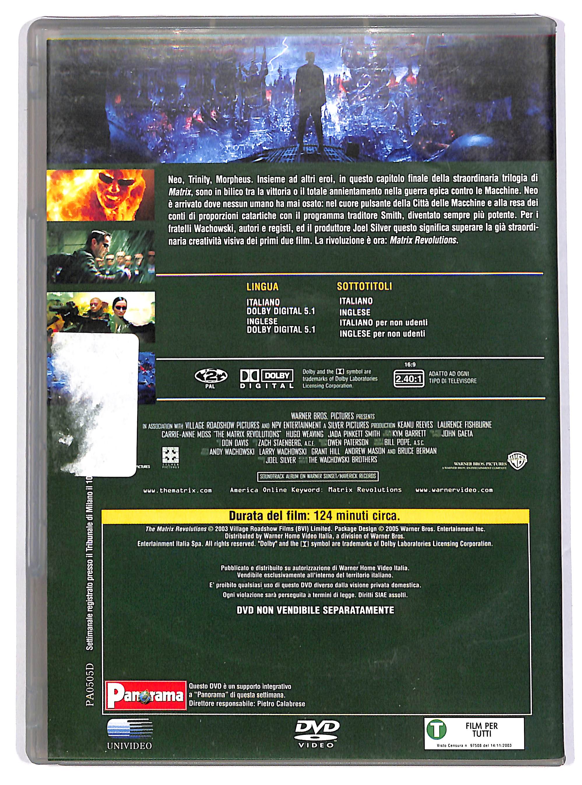 EBOND Matrix Revolutions EDITORIALE DVD DB763336 - Image 2