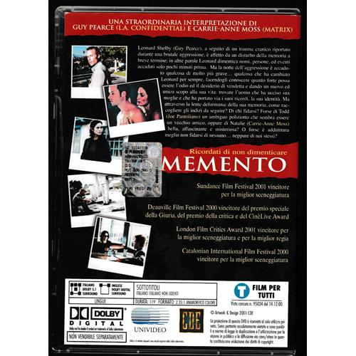 EBOND Memento Versione Editoriale DVD DB726412 - Image 2