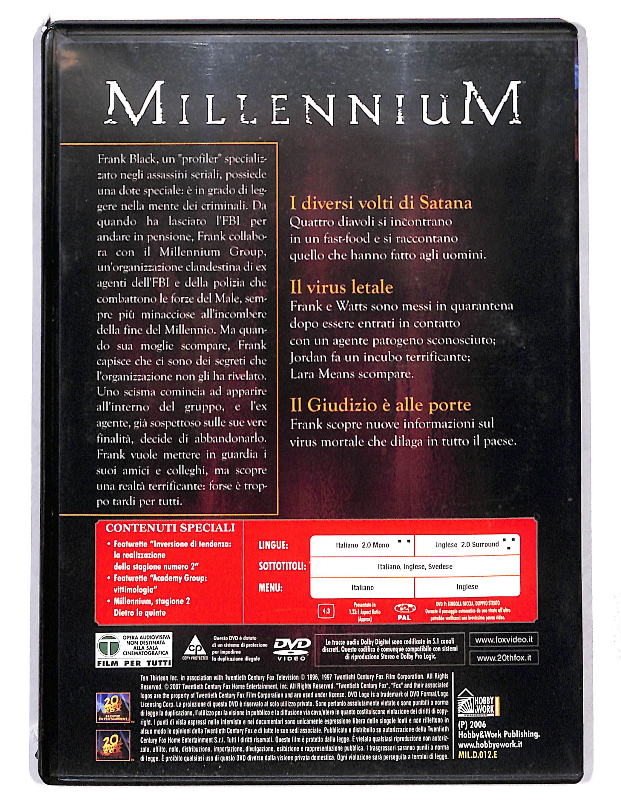 EBOND Millenium Prima Stagione Vol.12 EDITORIALE DVD DB768642 - Image 2