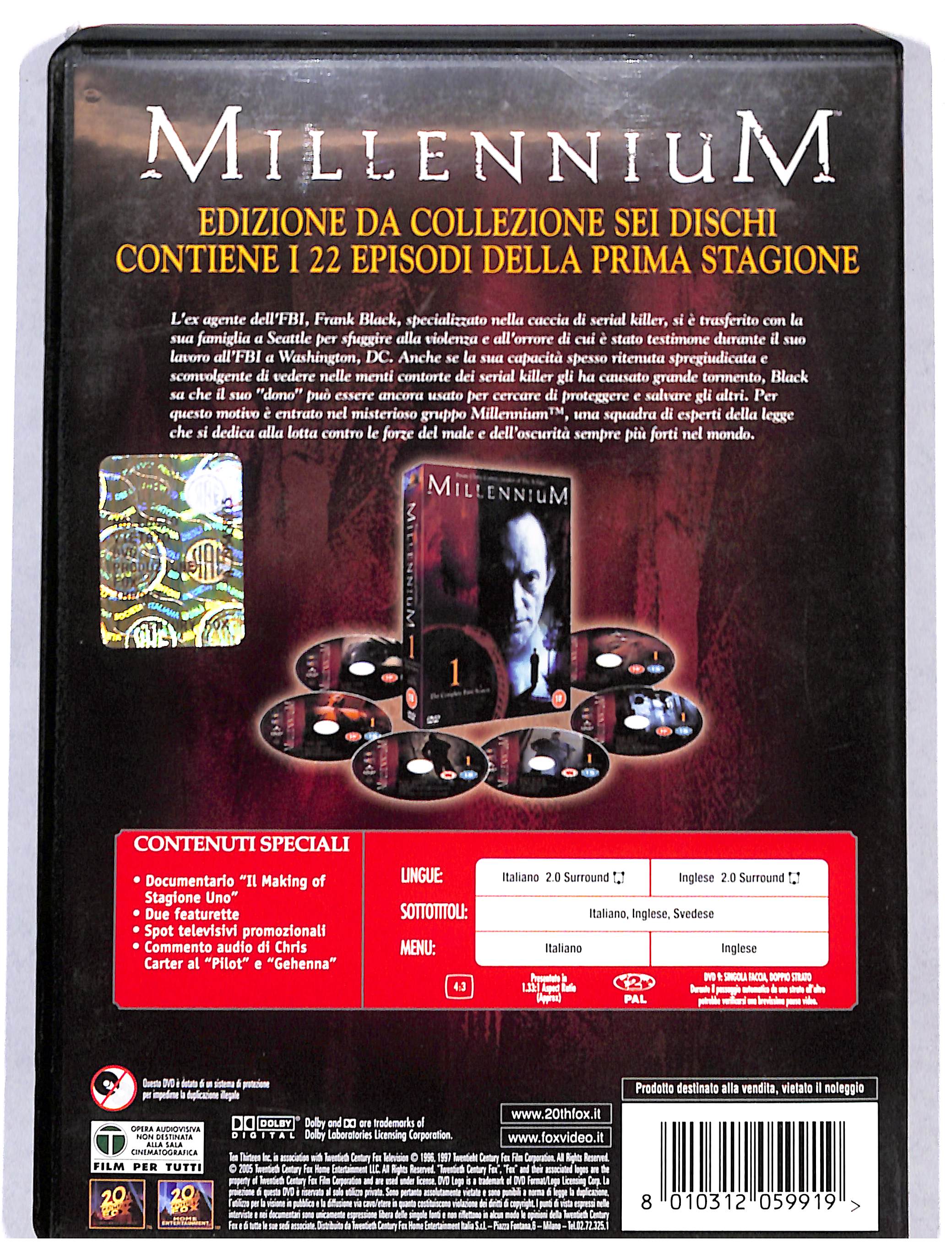 EBOND Millennium - Stagione 01 - 6 Dvd DVD DB755109 - Image 2