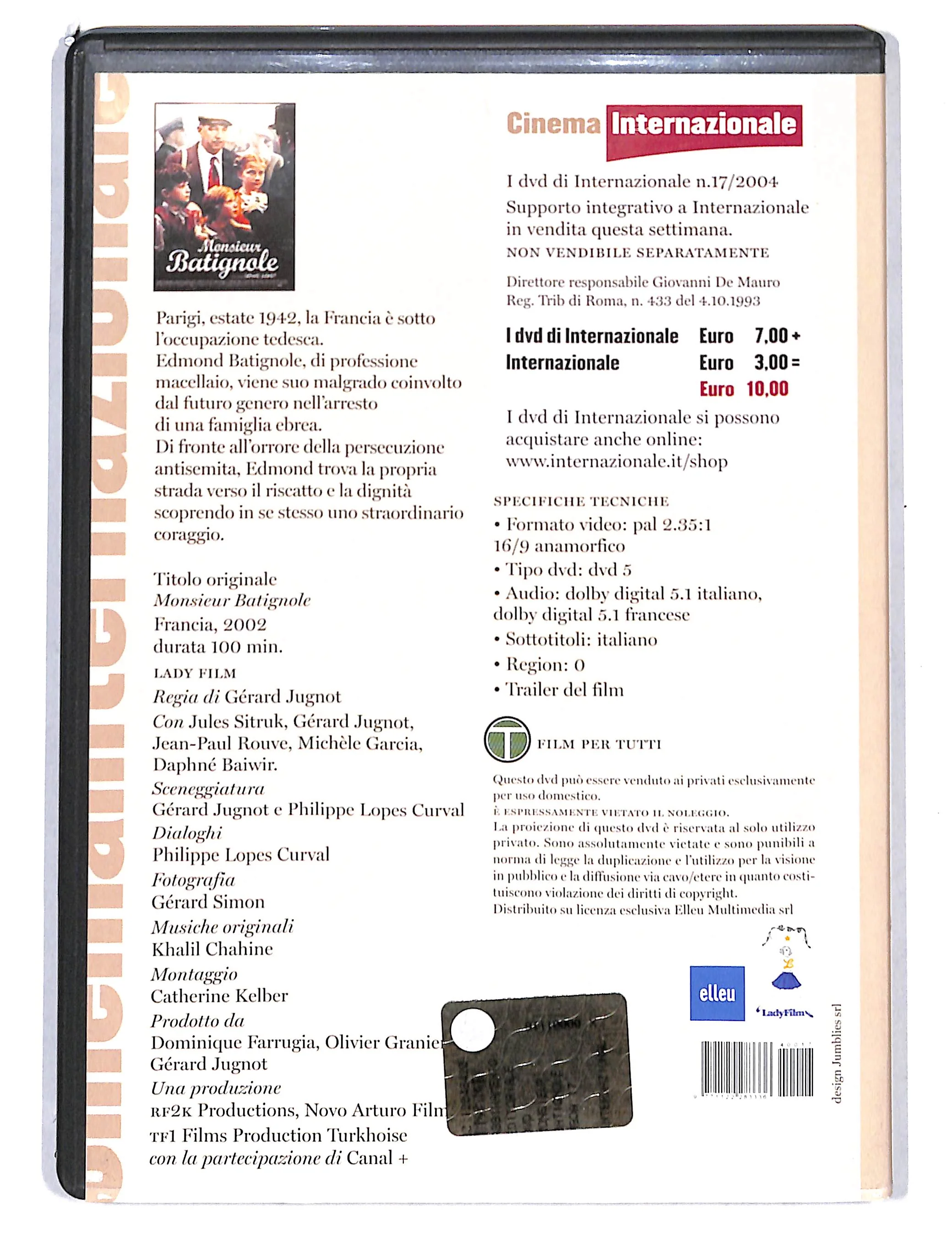 EBOND Monsieur Batignole EDITORIALE DVD DB755127 - Image 2