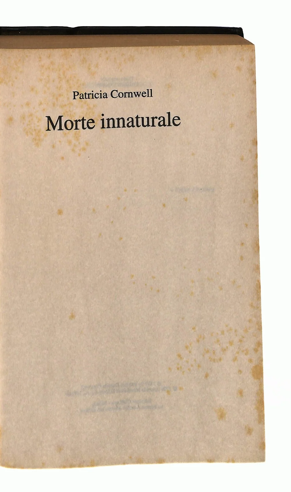 EBOND Morte Innaturale Patricia Cornwelle 1999 Libro LI049006 - Image 2