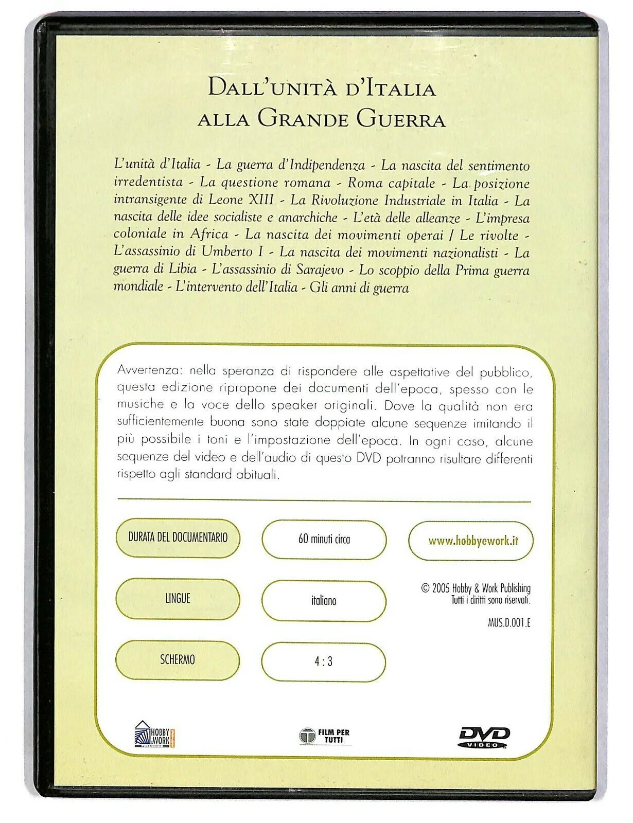 EBOND Mussolini e Il Fascismo Dall'unita D'italia Alla Grande Guerra DVD DB739501 - Image 2