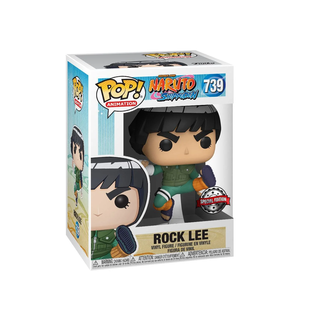 NARUTO POP! ANIMATION VINYL FIGURE ROCK LEE 9 CM P037263 - Image 2