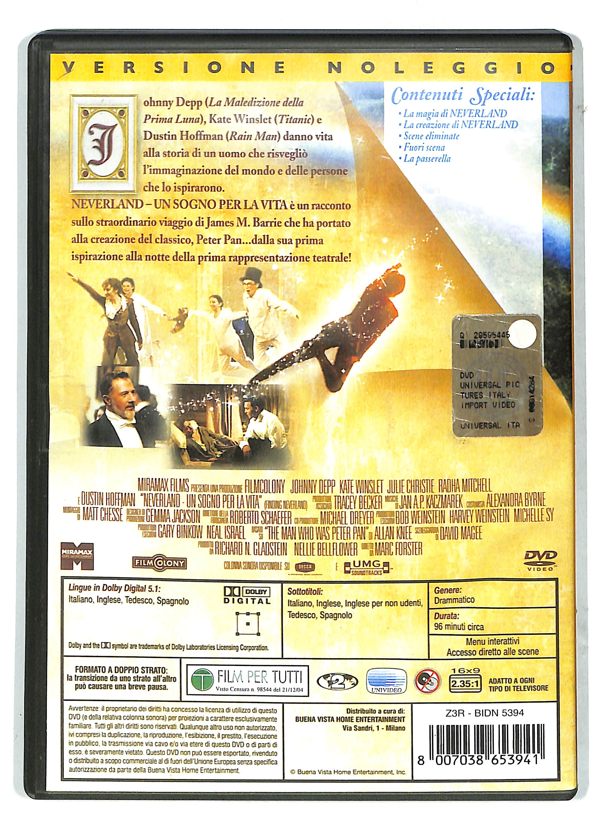 EBOND Neverland - un sogno per la vita NOLEGGIO DVD DB760623 - Image 2