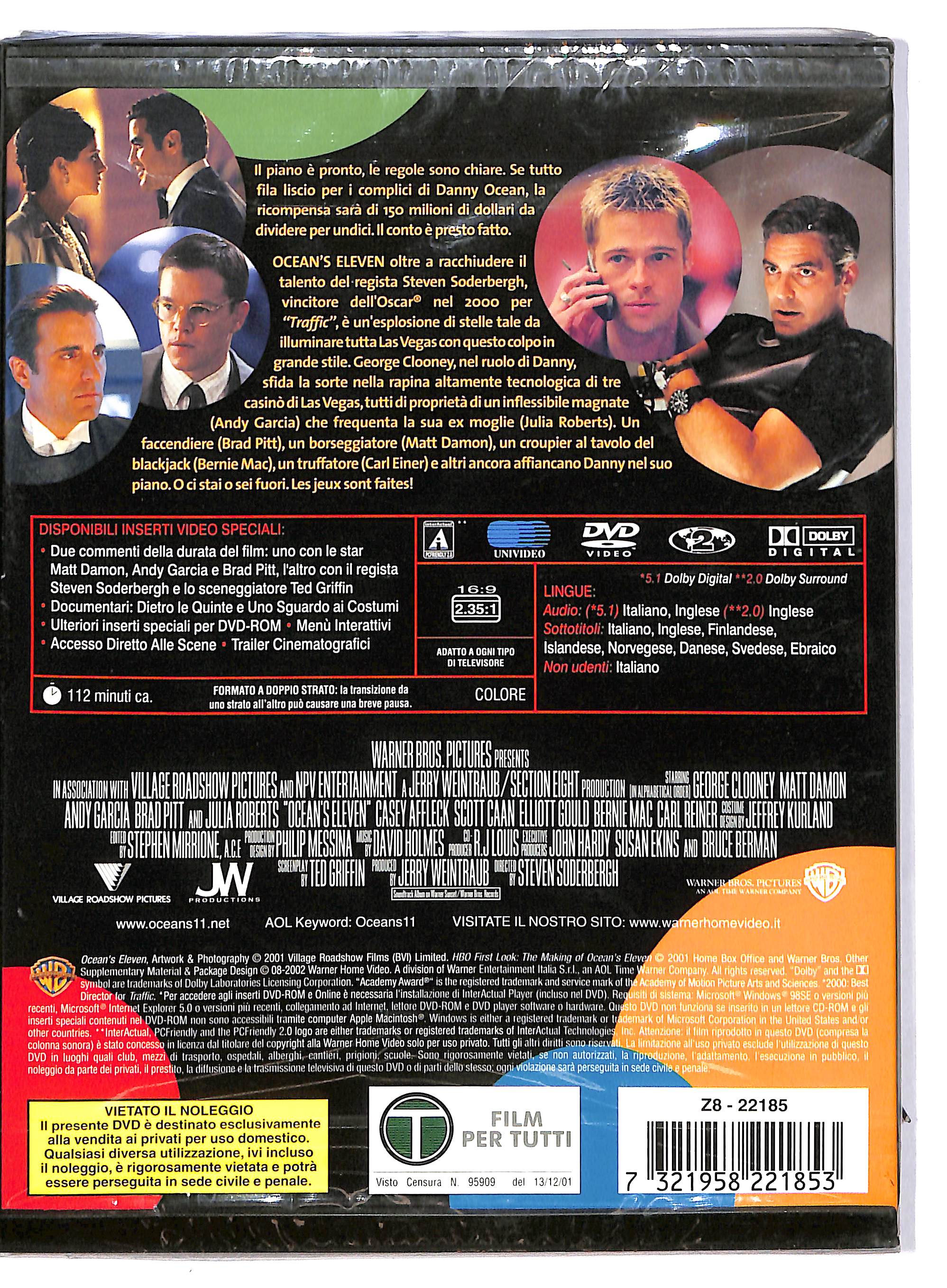EBOND Ocean's Eleven - Fate il vostro gioco - SNAPPER DVD DB714957 - Image 2