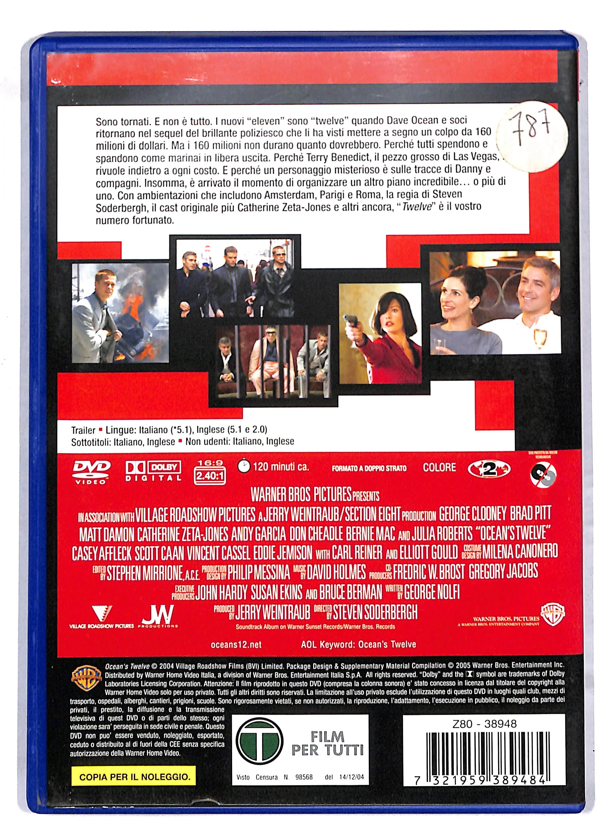 EBOND Ocean's Twelve NOLEGGIO DVD DB754750 - Image 2