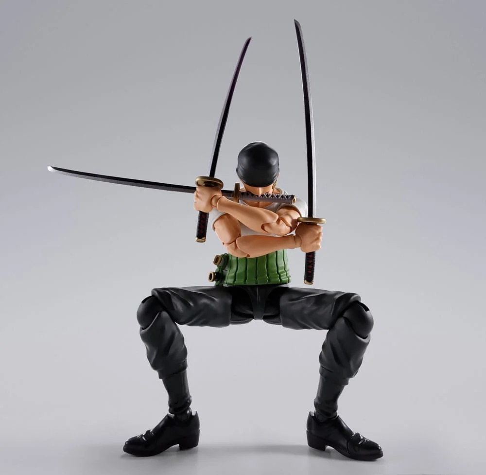ONE PIECE S.H.FIGUARTS ACTION FIGURE RORONOA ZORO ROMANCE DAWN VER. 15 CM P034307 - Image 4