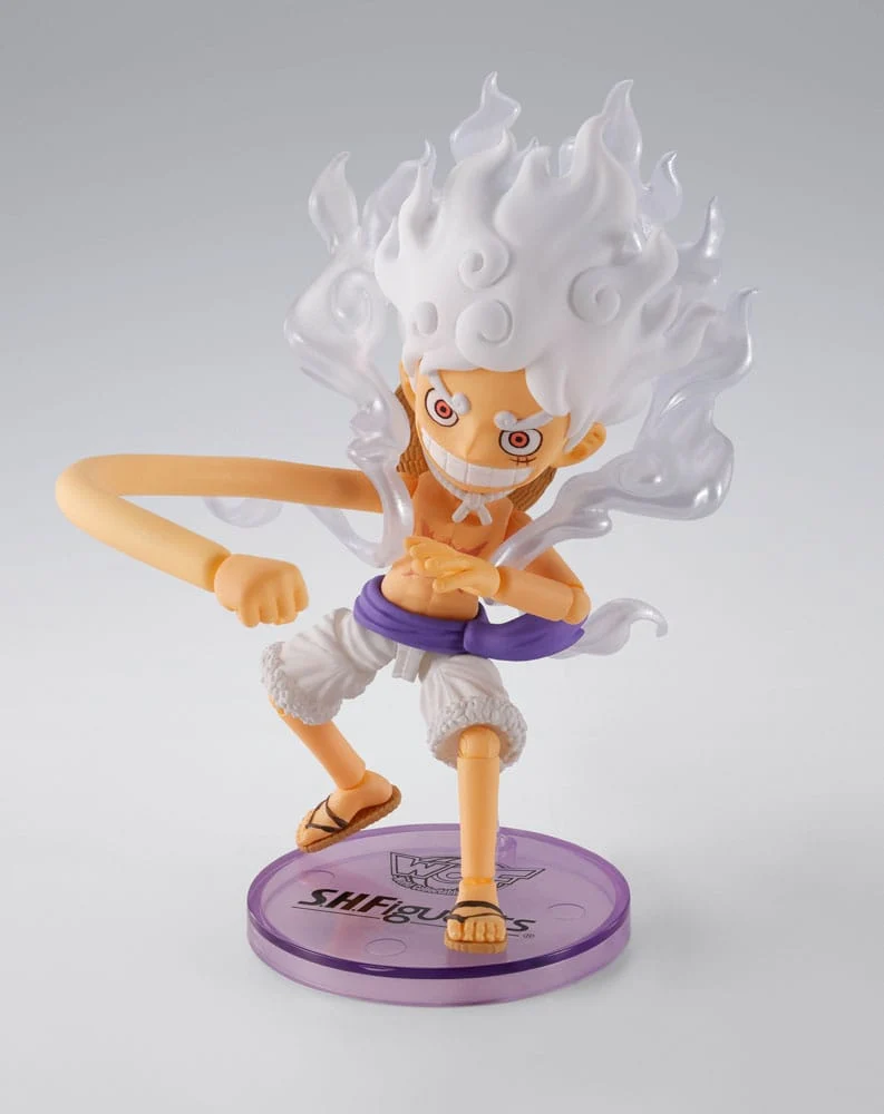 One Piece World Collactable Figures x S.H. Figuarts Action Figure Monkey D. Luffy Gear 5 8 cm - Image 4