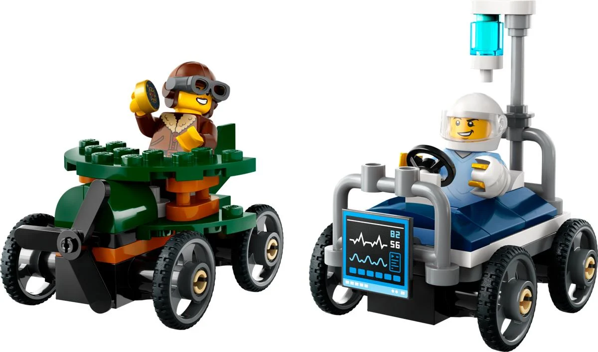 LEGO 60459 Pack veicoli da corsa: aereo contro letto d’ospedale - Image 5