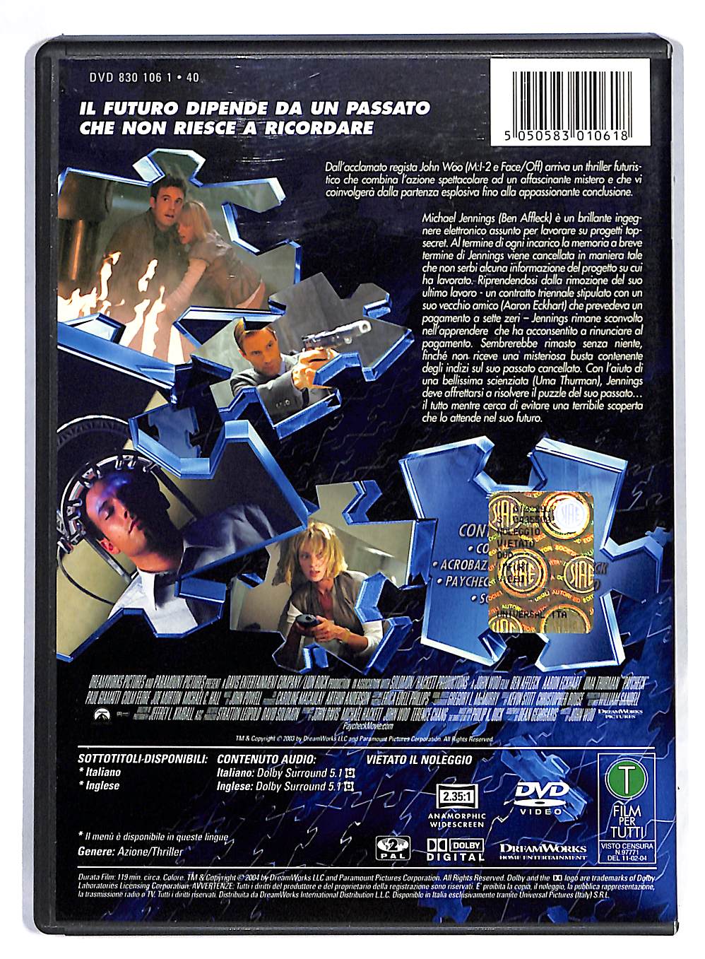 EBOND Paycheck NOLEGGIO DVD DB721117 - Image 2
