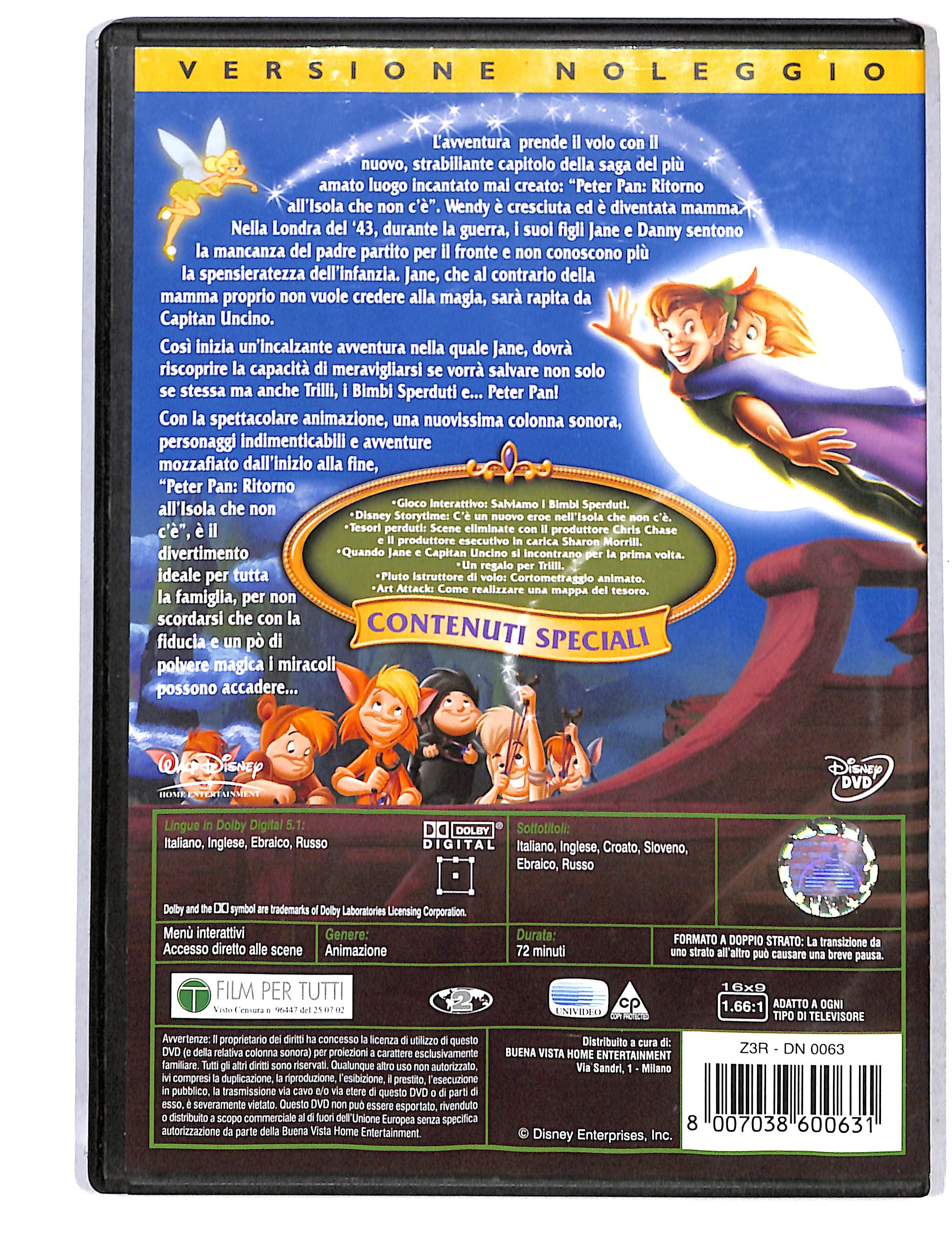 EBOND Peter Pan in ritorno all'isola che non c'e NOLEGGIO DVD DB750411 - Image 2