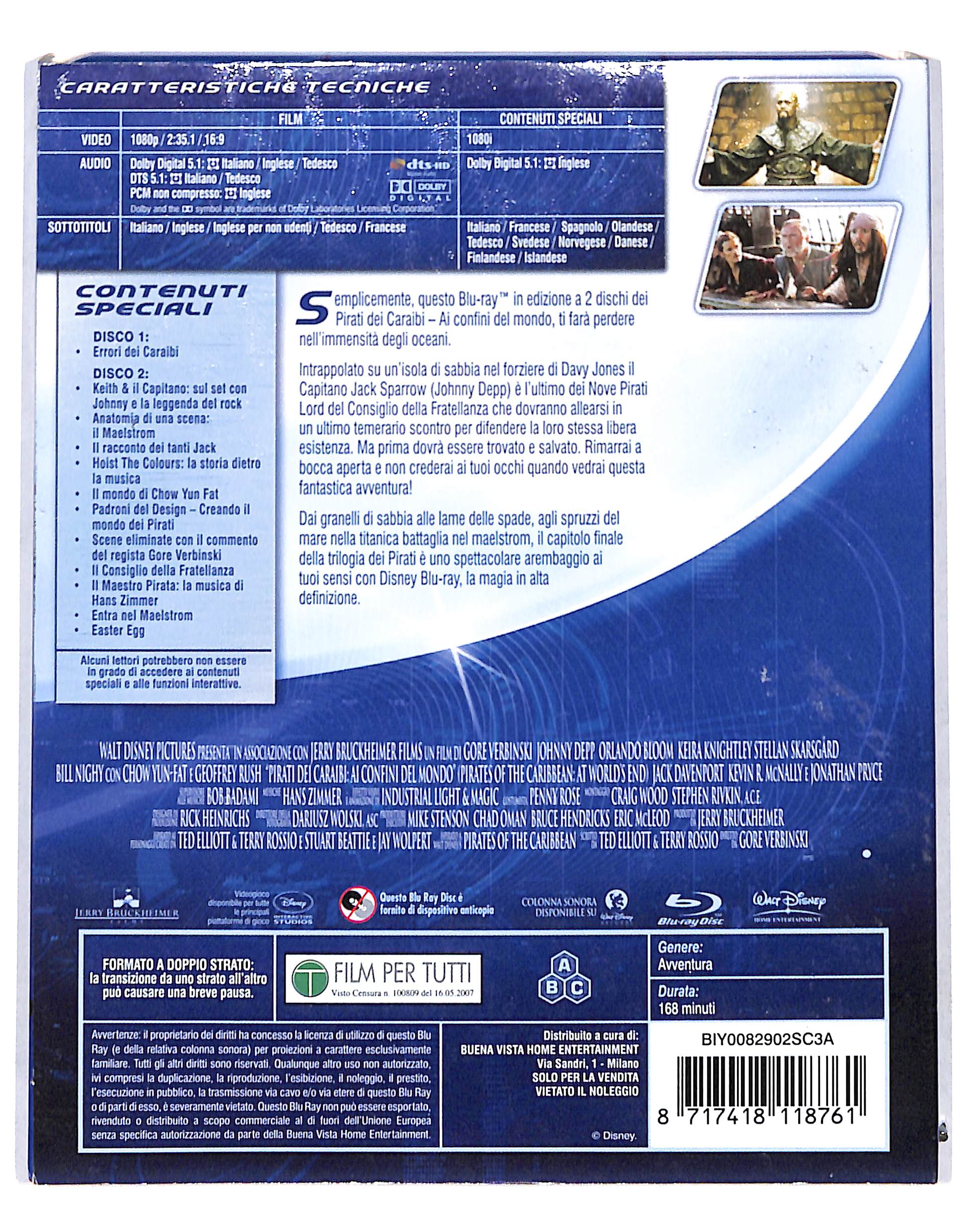 EBOND Pirati dei Caraibi - Ai confini del mondo BLURAY DB691170 - Image 2