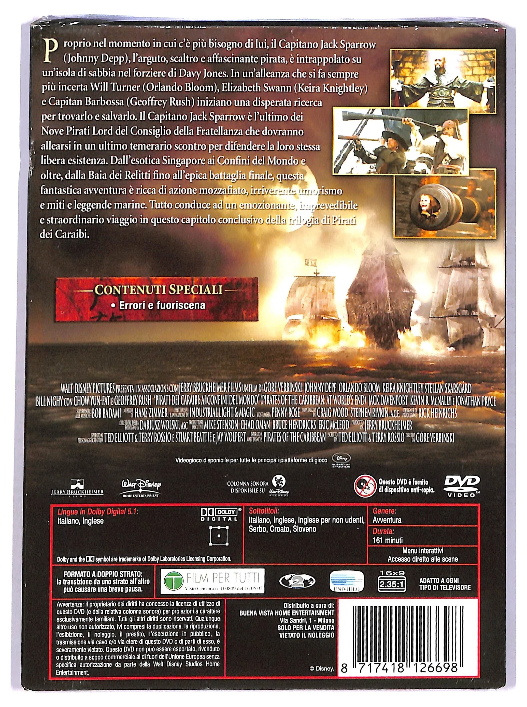 EBOND Pirati dei Caraibi - Ai confini del mondo SLIPCASE SLIM DVD DB722949 - Image 2