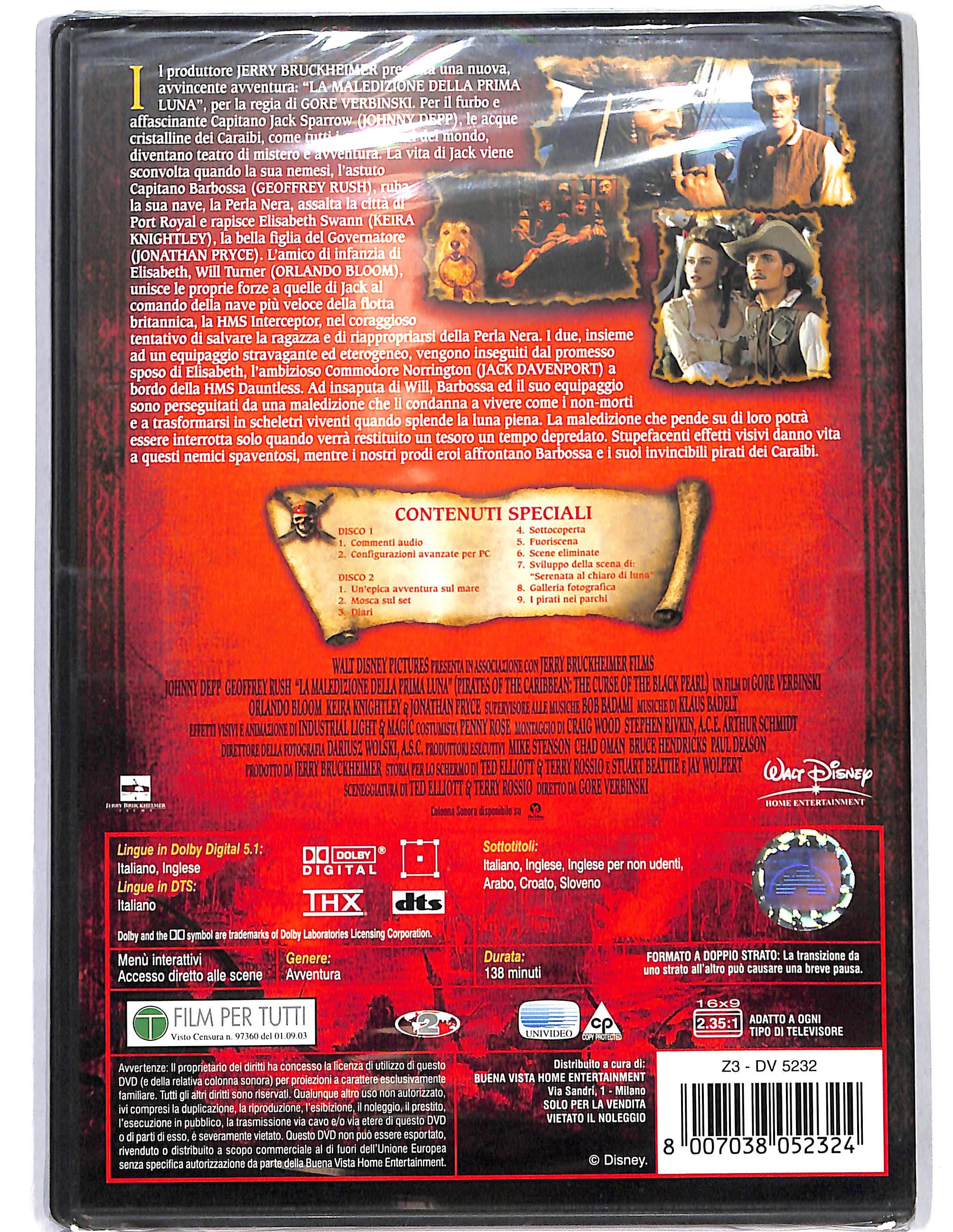EBOND Pirati dei Caraibi La maledizione della prima luna DVD DB758917 - Image 2
