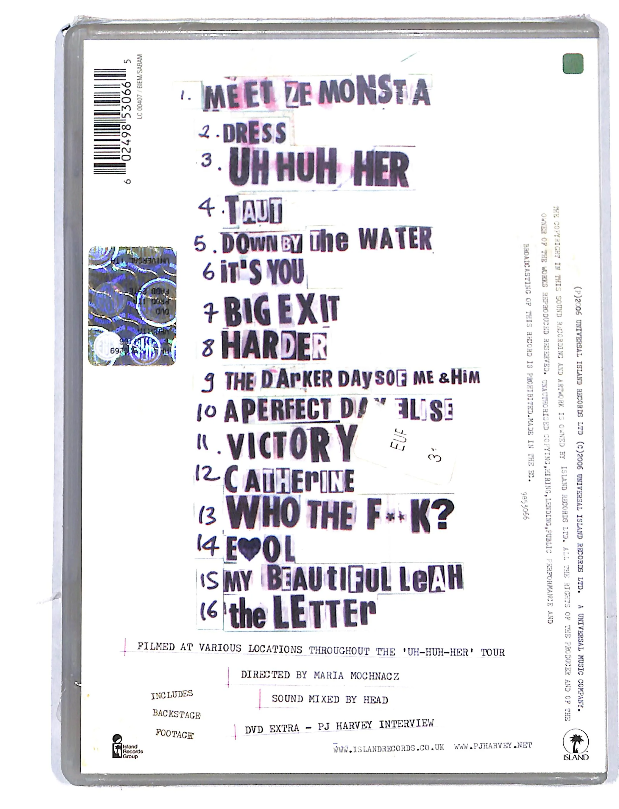 EBOND PJ Harvey - On tour please leave quiet DVD DB725651 - Image 2
