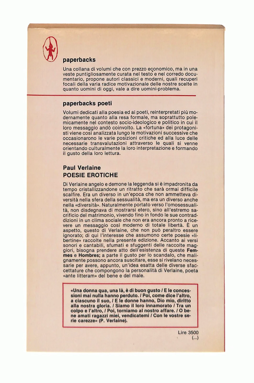 EBOND Poesie Eortiche Verlaine Newton 1981 Libro LI047619 - Image 2