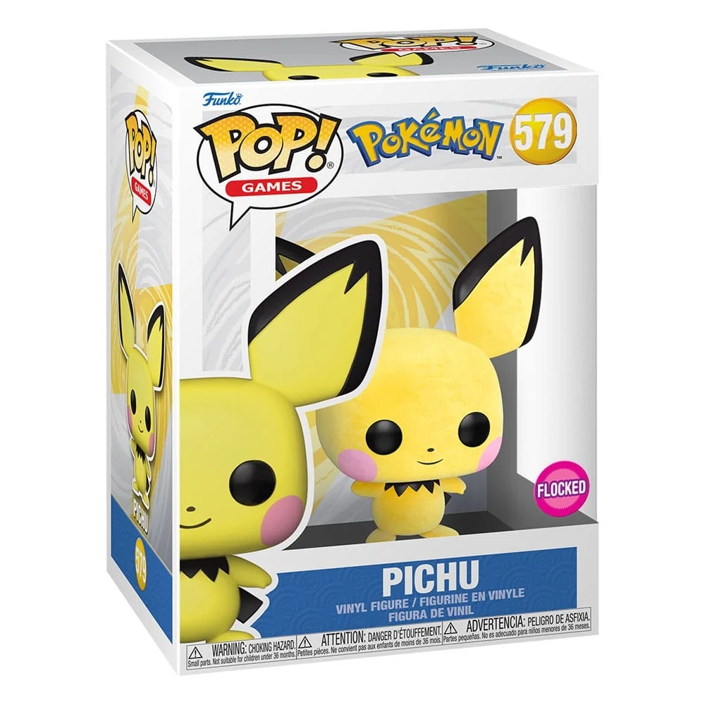 POKEMON POP! GAMES VINYL FIGURE FLOCKED PICHU *EXCLUSIVE VERSION* 9 CM P037571 - Image 2
