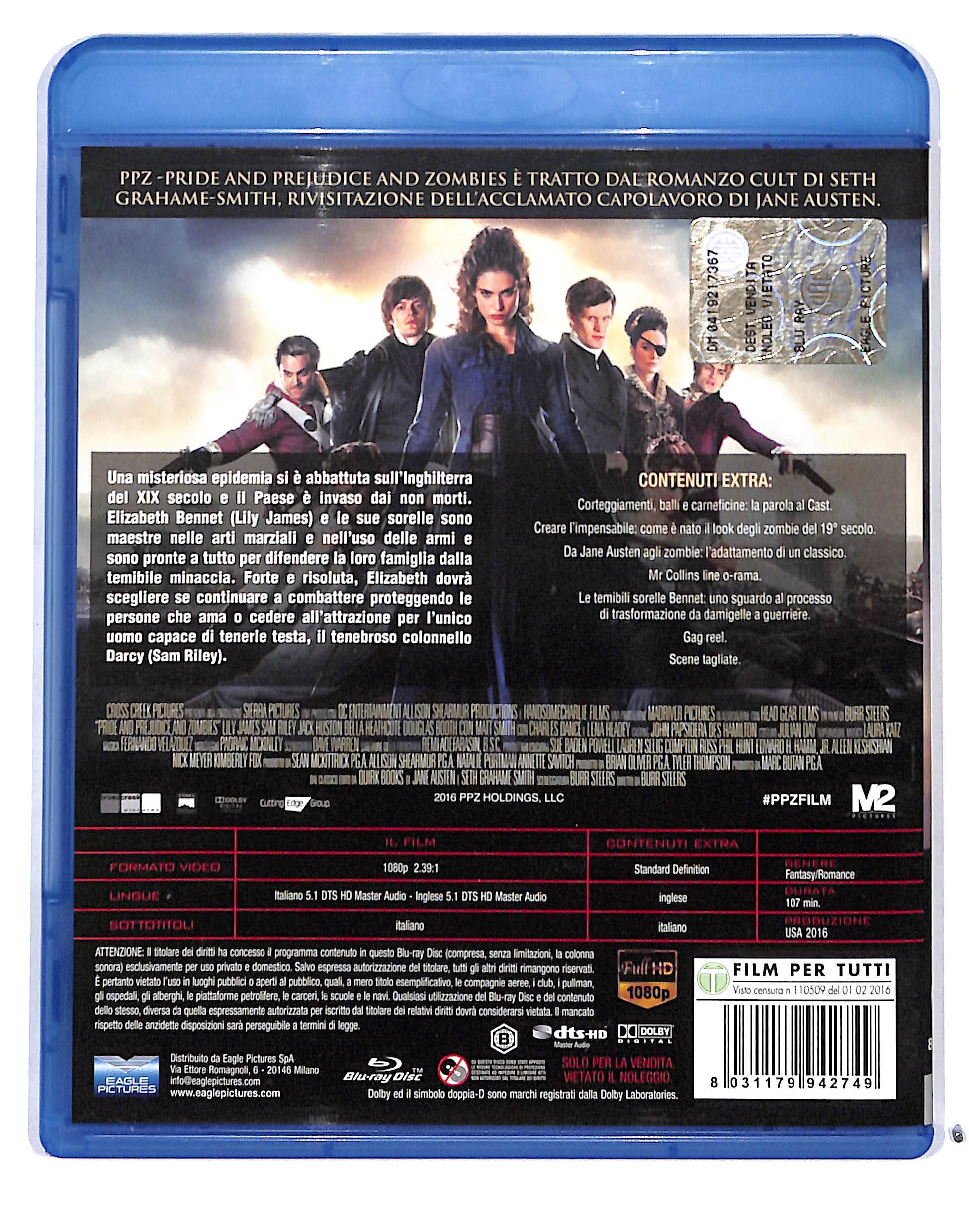 EBOND Ppz - Pride And Prejudice And Zombies BLURAY DB689220 - Image 2