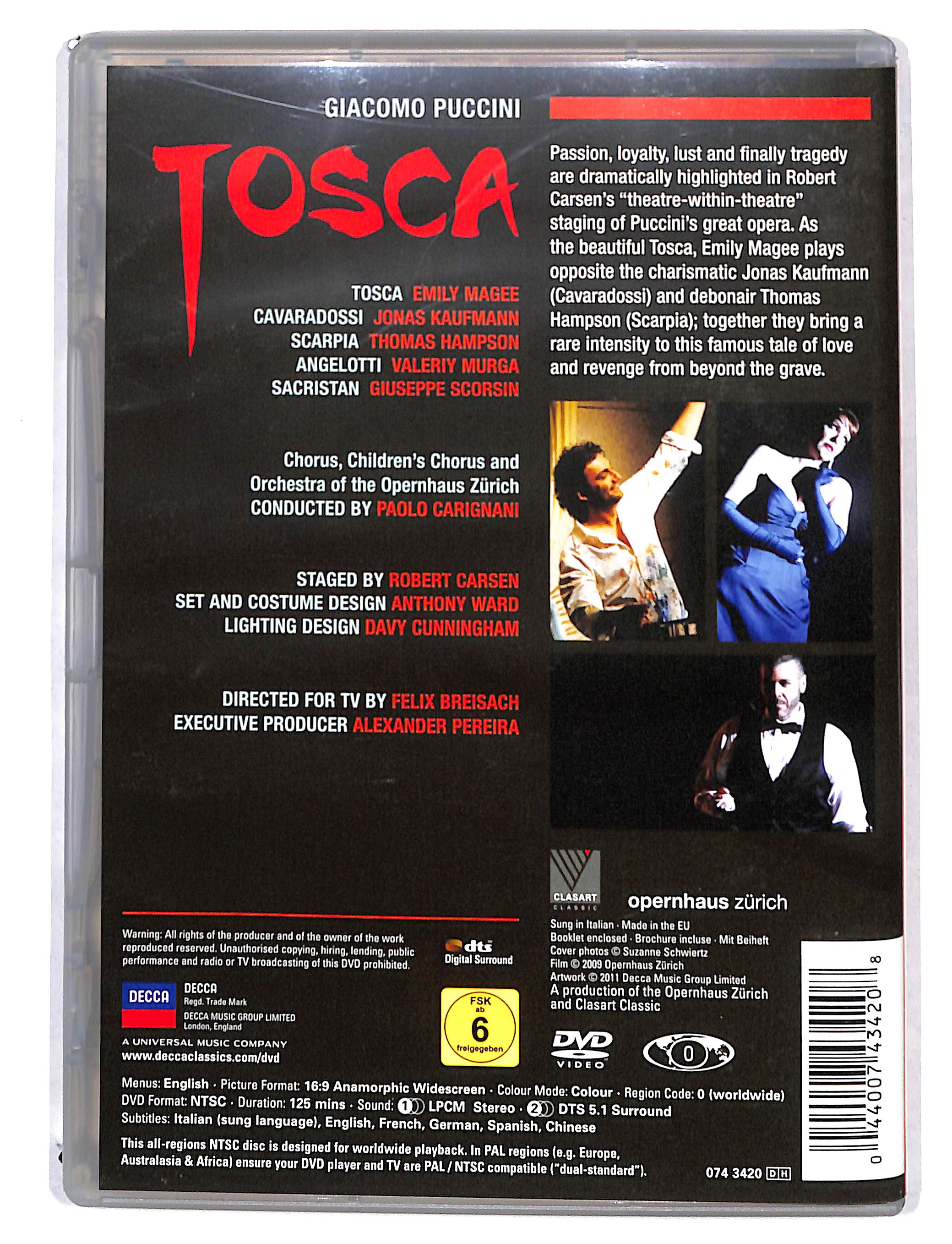 EBOND Puccini Tosca - Magee Kaufmann Hampson DVD DB723164 - Image 2