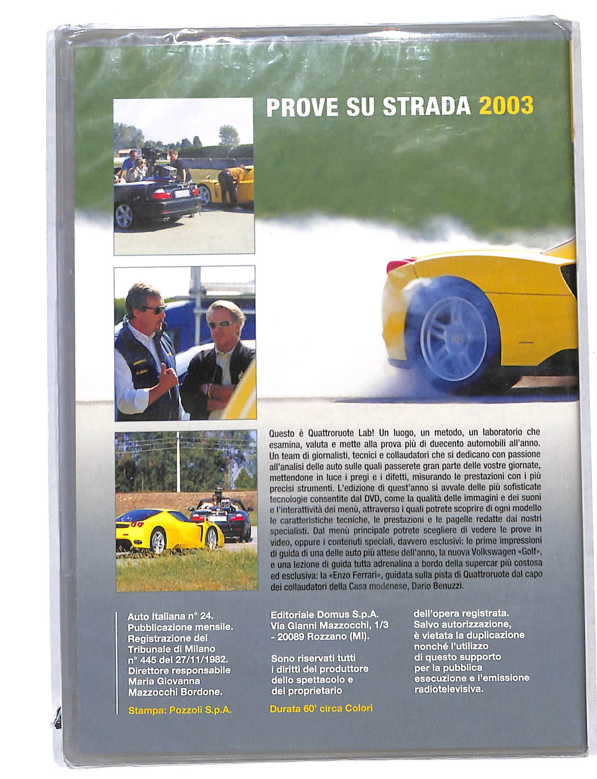 EBOND Quattroruote Lab prove su strada 2003 EDITORIALE DVD DB741823 - Image 2