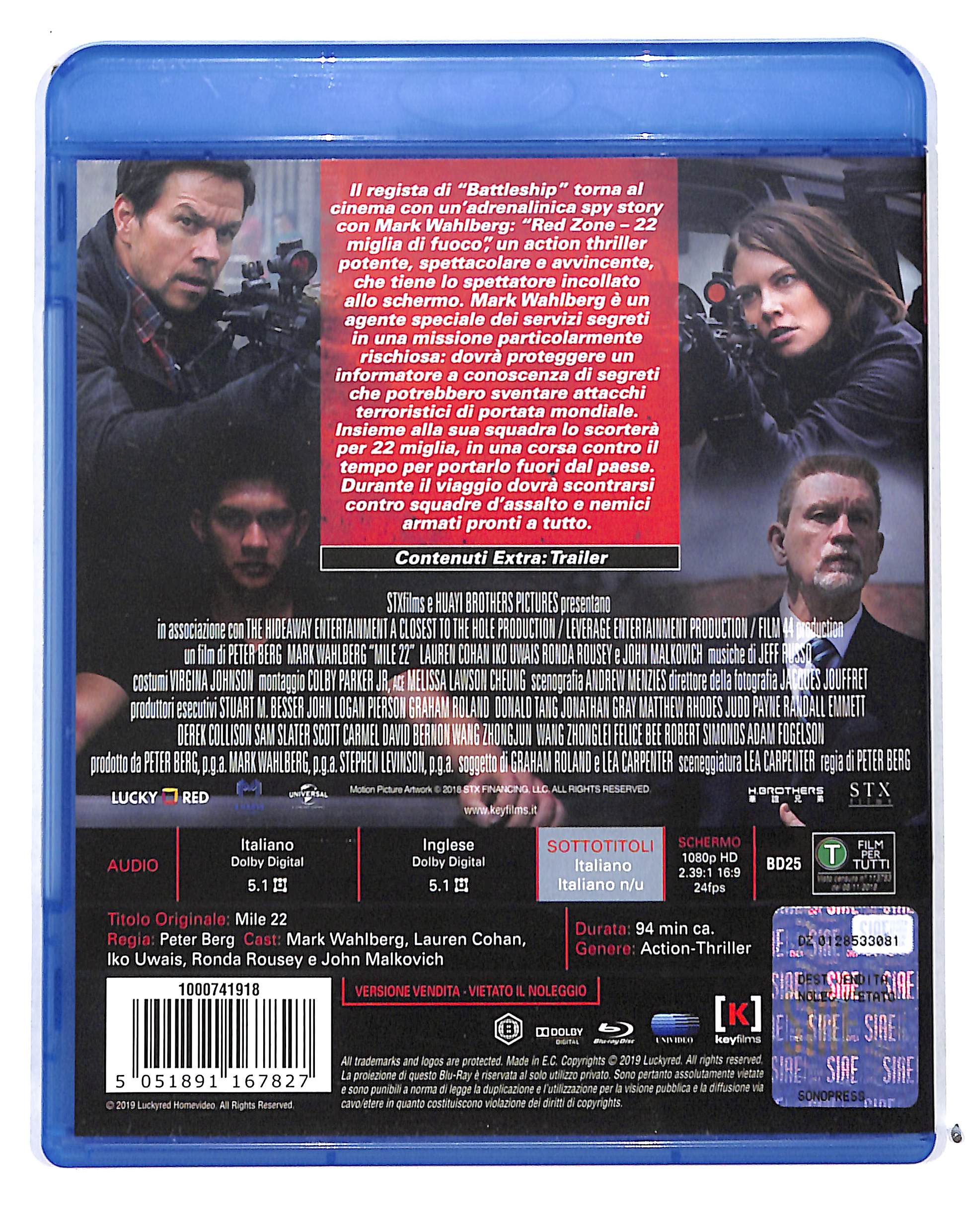 EBOND Red Zone - 22 miglia di fuoco BLURAY BLURAY DB685136 - Image 2