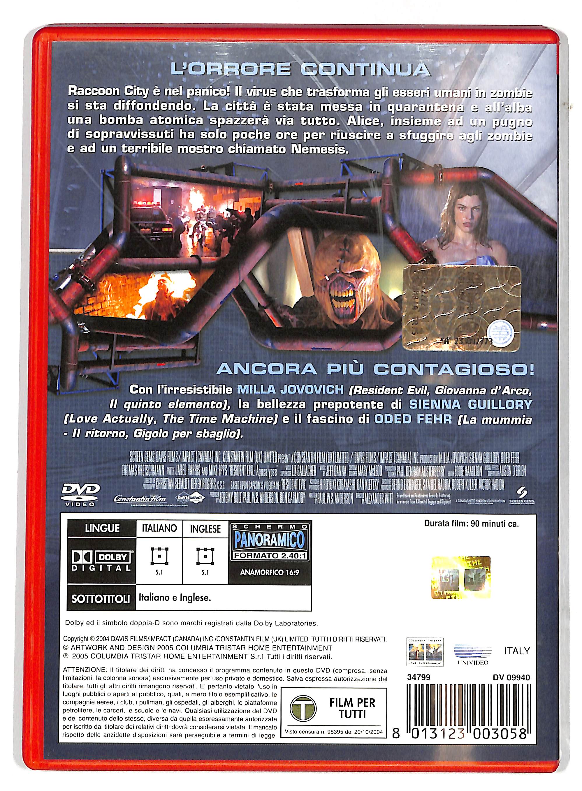 EBOND Resident Evil: Apocalypse NOLEGGIO DVD DB760155 - Image 2