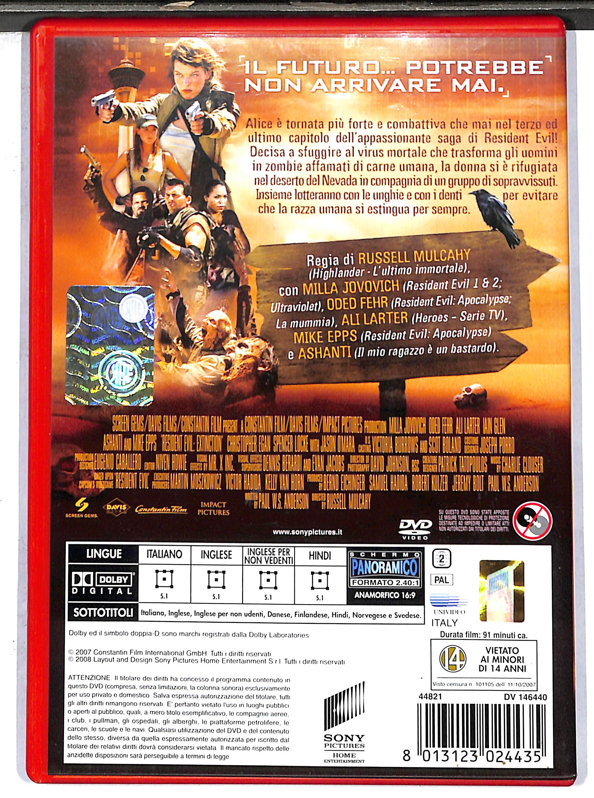 EBOND resident evil extinction NOLEGGIO DVD DB736138 - Image 2