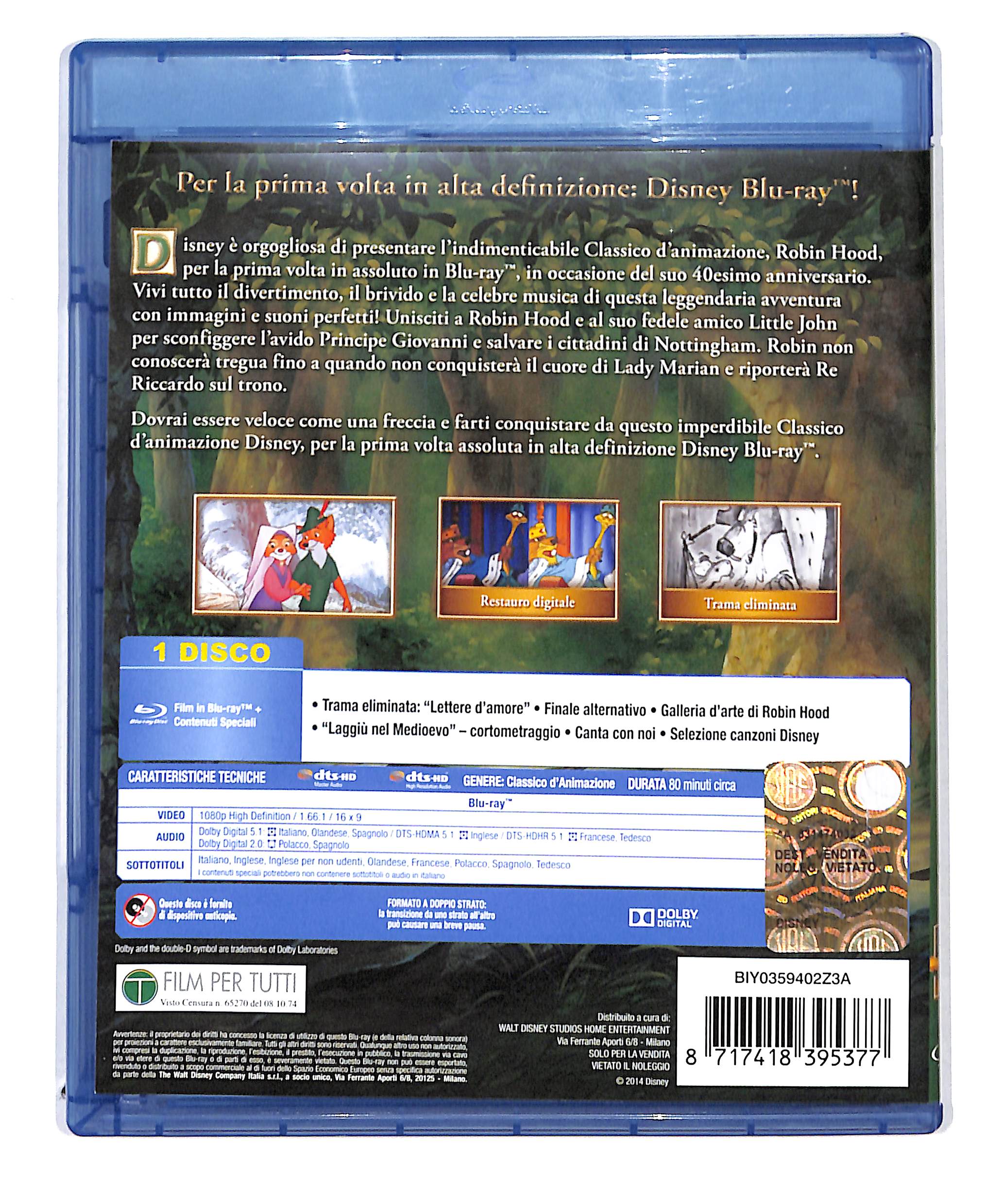 EBOND Robin Hood. edizione 40° anniversario BLURAY BLURAY DB712720 - Image 2