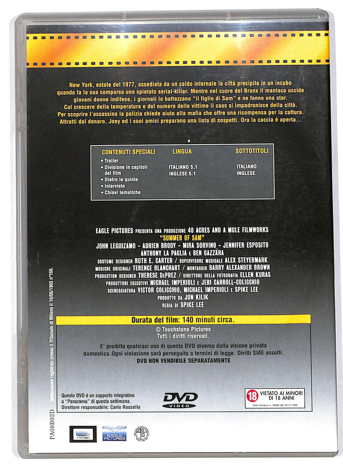 EBOND S.o.s. Summer Of Sam Editoriale DVD DB756612 - Image 2