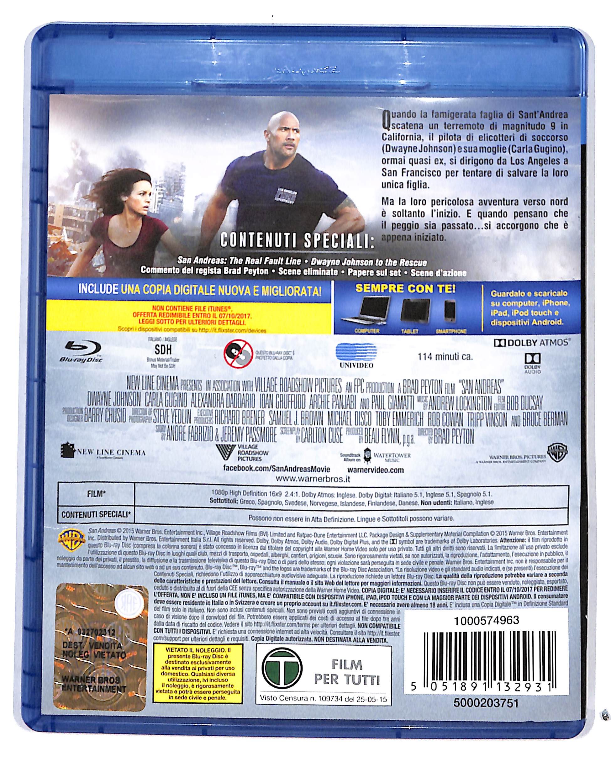 EBOND San Andreas BLURAY + COPIA DIGITALE BLURAY DB689212 - Image 2