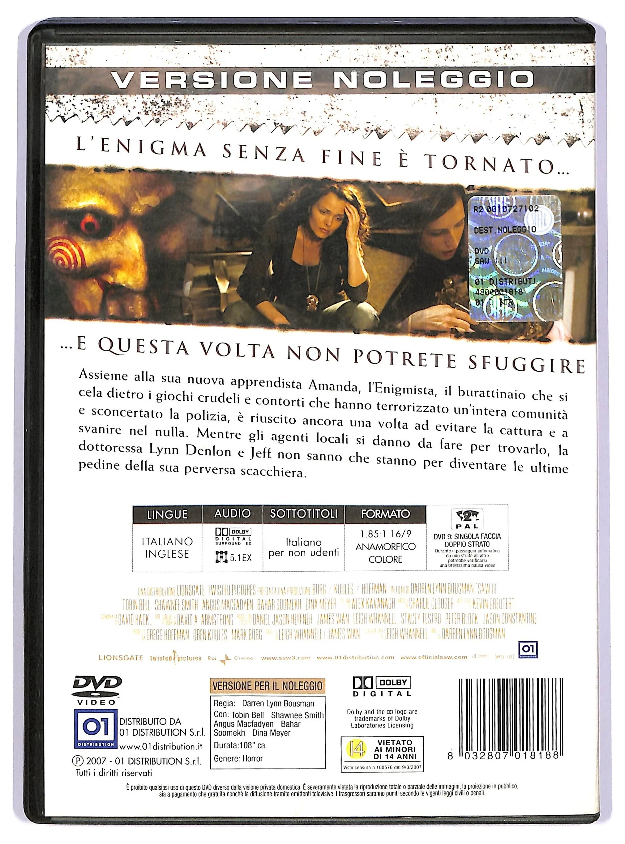 EBOND Saw III - L'enigma senza fine NOLEGGIO DVD DB769302 - Image 2