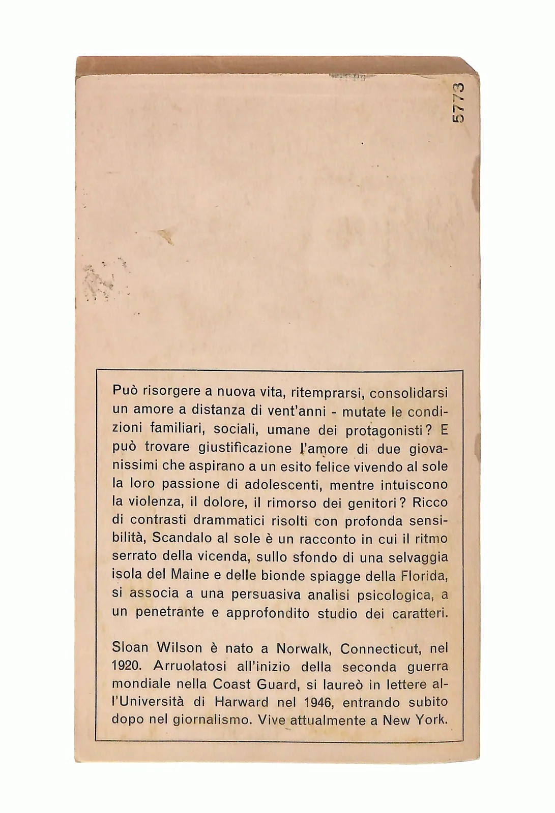 EBOND Scandalo Al Sole Sloan Wilson Mondadori Oscar 1965 Libro LI048795 - Image 2